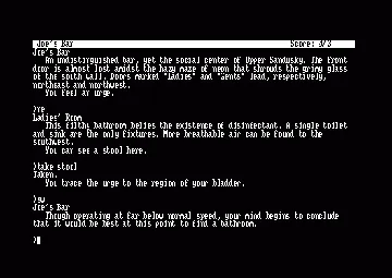 Leather Goddesses Of Phobos (1986) (CPM) screen shot game playing